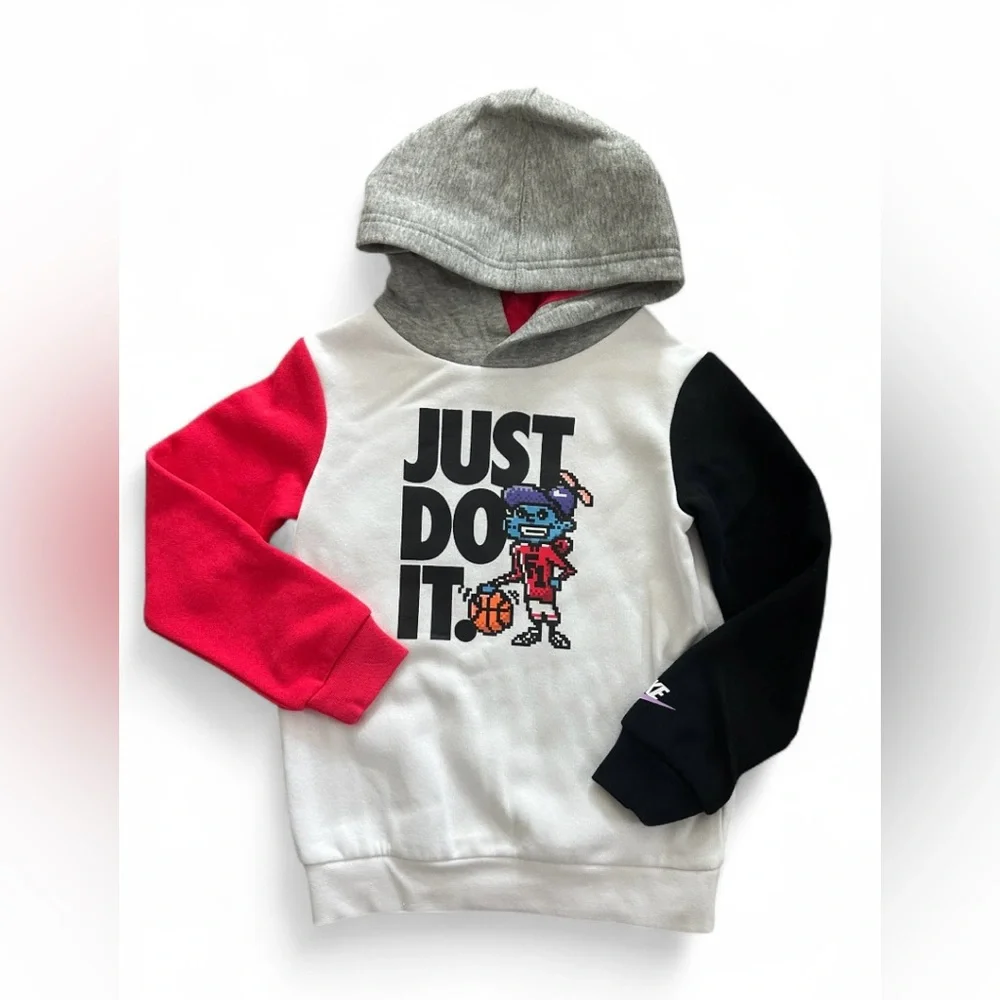 Nike 🏀 Basketball Hooded Sweatshirt & Jogger Pants 2PC Set Boys 4T NWT - Picture 3 of 4